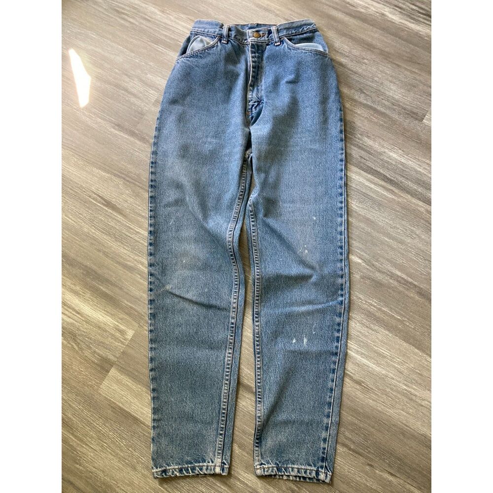 Vintage 80s Wrangler USA Made Denim Jeans MSR01ND Medium Wash 100 Cotton 25x30.5